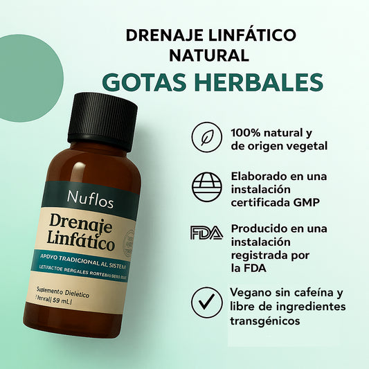 Drenaje Linfático Nuflos: Drenan naturalmente la hinchazón de rostro, abdomen, brazos y piernas