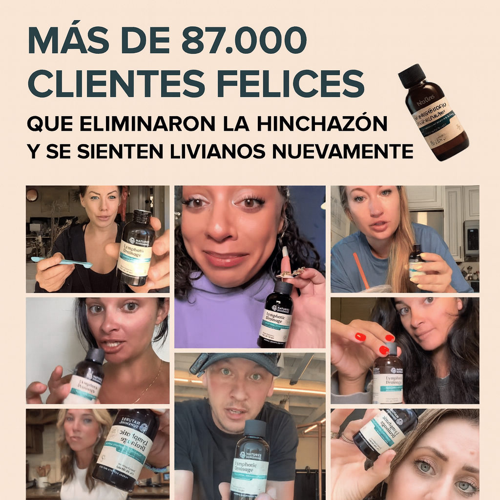 Drenaje Linfático Nuflos: Drenan naturalmente la hinchazón de rostro, abdomen, brazos y piernas